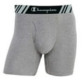 thumbnail image 4 of Champion Men's Boxer Briefs All Day Comfort No Ride Up Double Dry X-Temp 5 Pack (Black - Navy - Grey, XX-Large), 4 of 6