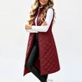 thumbnail image 5 of MXALUOB Long Puffer Vest for Women Zip Up Stand Collar Quilted Vests with Pockets Lightweight Sleeveless Padded Coat Winter Daily Wear, 5 of 7