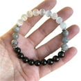 thumbnail image 4 of Piedra Blanca Negro y Ojo Pulsera Joyería Gemstone Garantizar Una joyería duradera y Eye Catching., 4 of 6