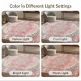 thumbnail image 7 of ODIKA 8'x10' Washable Area Rug Durable, Non-Slip Quicksand Vintage Scroll Border Distressed Ornate Print Pink for Living Room, Under Sectional, Family, 7 of 7