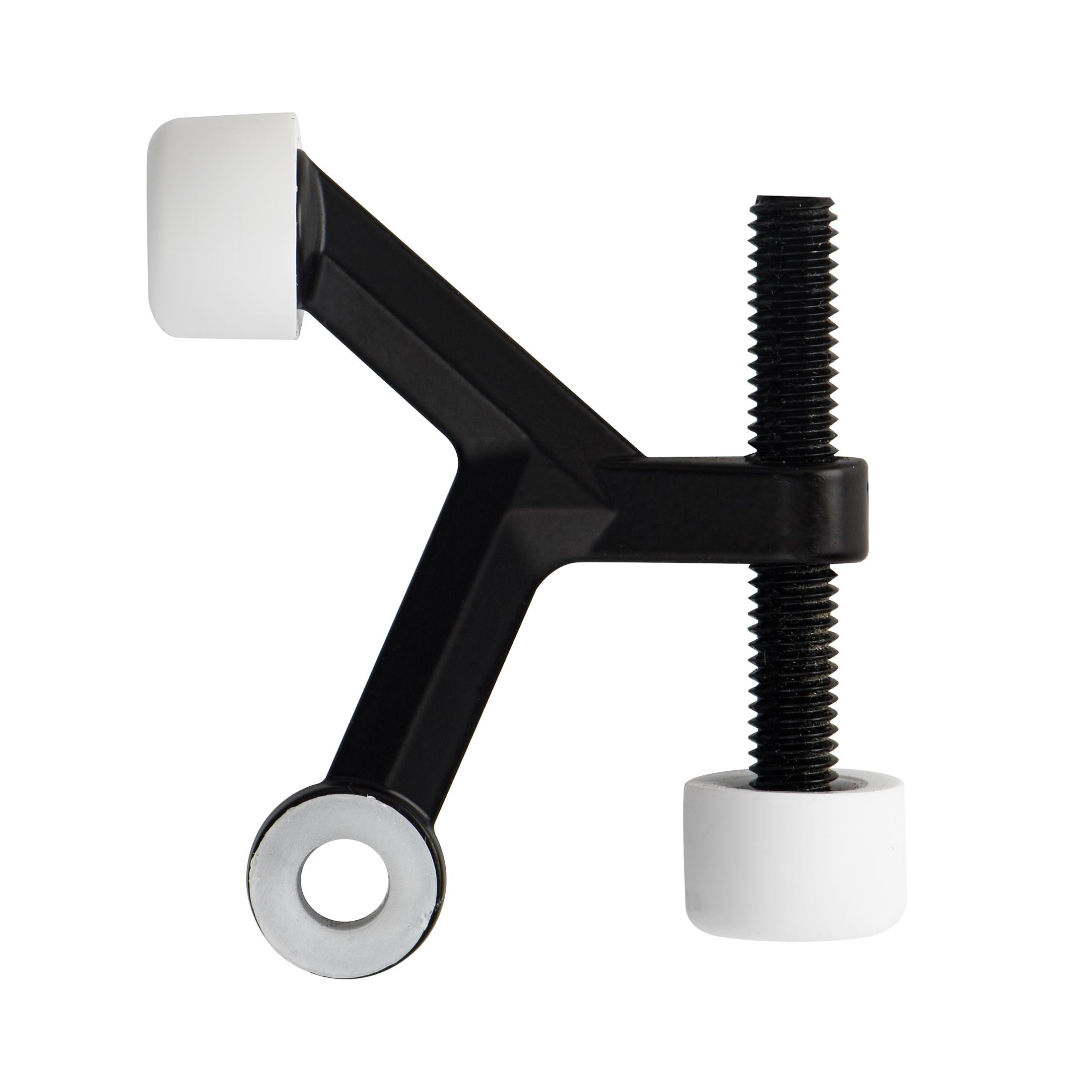 (3 pack) Hyper Tough New Hardware Hinge Pin Mounted Doorstop, Zinc Die Cast with Oil Rubbed Bronze, Assembled Product Depth 5.65,Height 0.7,Width 2.7 inch.