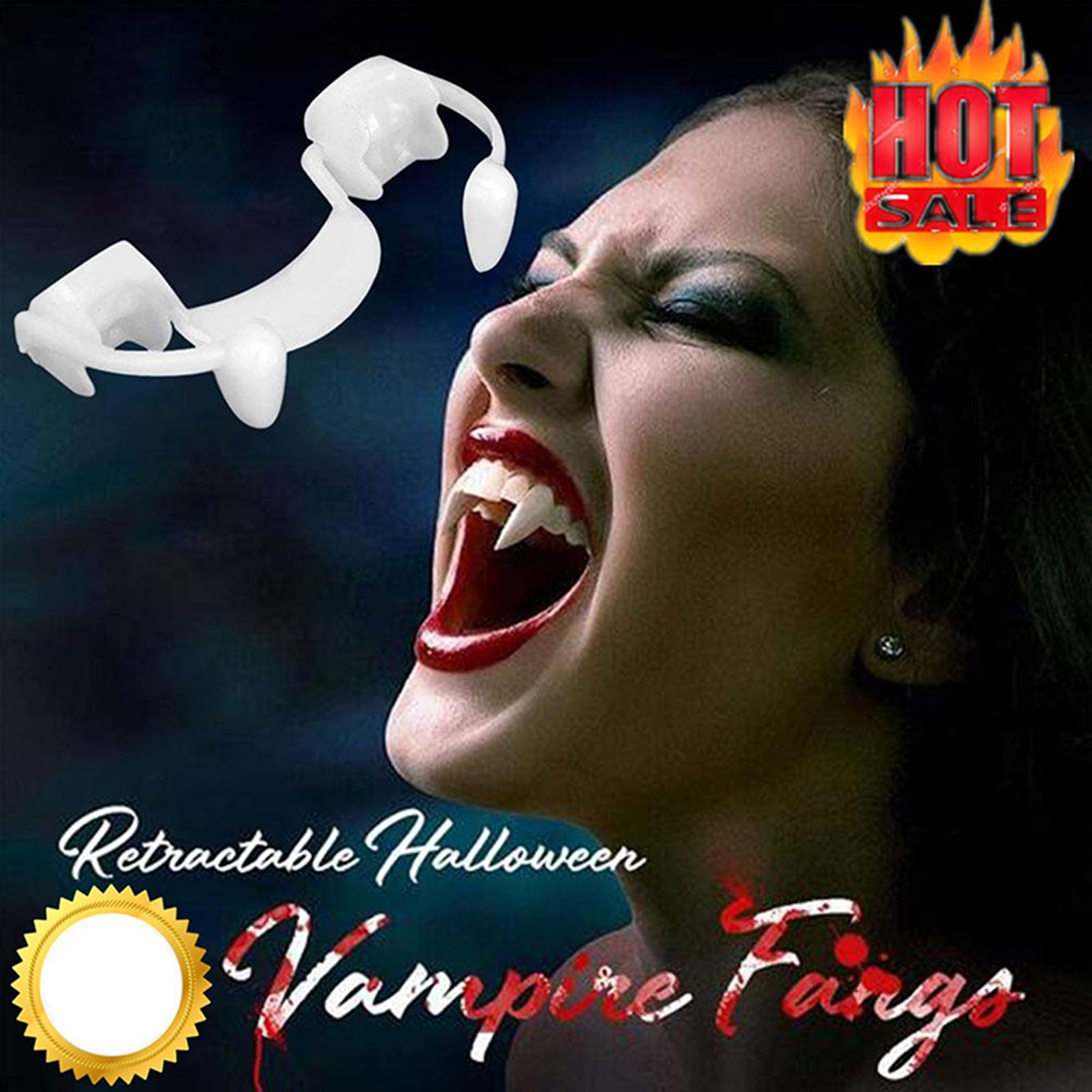 Ayyufe Halloween Vampires Teeth Scary Reusable Strong Visual Effect