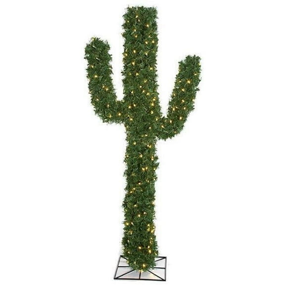 5.5 ft. PVC Holiday Cactus Trees, Green