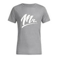 thumbnail image 2 of Kiplyki Valentine's Day Men's Blouse Couples Lover Short Sleeve Letter Print T Shirts Tops, 2 of 5