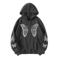 thumbnail image 2 of YUNAFFT Women's Tops, Jackets& Coat Clearance, Womens Heart Print Gothic Style Long Sleeve Hoodlies Zipper Thermal Hoodie With Cropped Zip Up Women Coat, 2 of 6