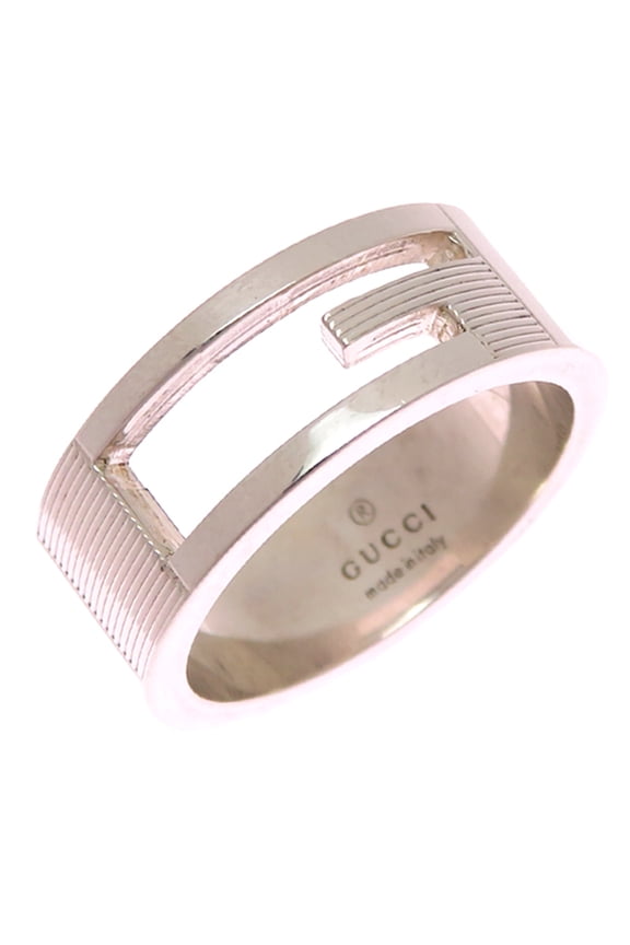 Pre-Owned Gucci #17 SV925 Outcut G Women's/Men's Ring - Sterling Silver 925