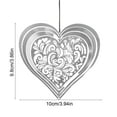 thumbnail image 2 of Heart Shaped Windmill Wind Chime Pendant for Outdoor Garden Patio Decoration, Rotary Wind Catcher with Reflective Spin Effect, Perfect Gift for Special Occasions, 2 of 5