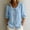 Light Blue, variant on Summer Button Down Shirts for Women Black Short Sleeve Cotton Linen Blouse Loose Fit Cute Casual Collared Shirts