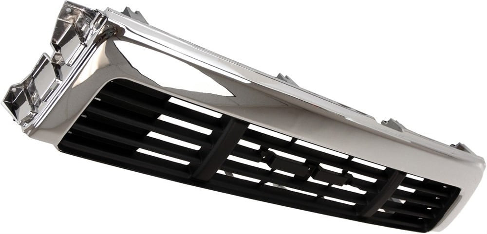 Grille Assembly Compatible With 1989-1991 Toyota Pickup Center Chrome Shell with Painted Black Insert