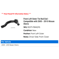 thumbnail image 2 of Front Left Outer Tie Rod End - Compatible with 2005 - 2015 Nissan Xterra 2006 2007 2008 2009 2010 2011 2012 2013 2014, 2 of 2