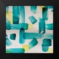 thumbnail image 2 of Northern Lights 15x15 Black Modern Framed Museum Art Print Titled - Aqua Abstract Square I, 2 of 5