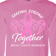 thumbnail image 4 of Inktastic Staying Strong Together with Pink Breast Cancer Ribbon Long Sleeve T-Shirt, 4 of 5
