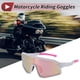 thumbnail image 2 of 1 juego de gafas de montar para motocicleta, anti-reflejo, Tri-Acetyl Cellulos, UV400, gafas para hombres y mujeres, lente rosa, marco blanco y rosa, 2 of 6