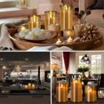 thumbnail image 4 of LED Flameless Candles, Electric Pillar Candles in Gold Glass LED Flickering Flame, Battery Operated Candles with Remote Control and Timer, 4 of 5