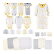 The Peanutshell Newborn Layette Gift Set for Baby Boys or Girls, Yellow Safari, 23 Essential Pieces, 0-3 Months