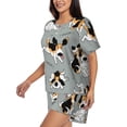 thumbnail image 2 of Bixox Women's Funny Beagle Active Dog Printed Pajama Set 2 Piece Lounge Set Top and Shorts Soft Pajamas, Shorts with Pockets, 2 of 7
