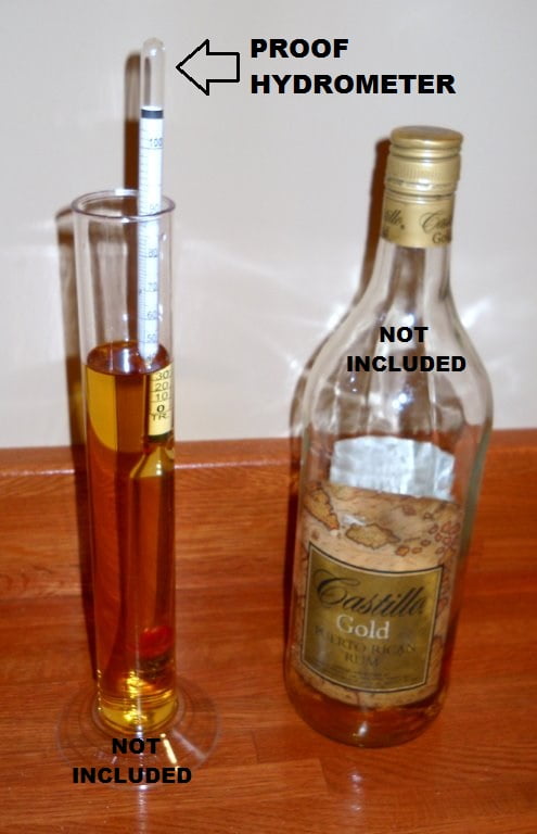Alcohol Proof  Hydrometer Meter Whisky Moonshine Distilling Scale  SET 