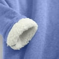 thumbnail image 5 of jsaierl Women's Sherpa Lined Sweatshirts Fuzzy Crewneck Pullover Loungewear Long Sleeve Basic Tunic Top Winter Warm Underwear Top, 5 of 7
