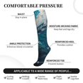 thumbnail image 3 of Lsque Airplane Shark Pattern Sport Compression Socks for Men & Women 15-20 mmHg Knee High Nurse Pregnant Running Medical and Travel Athletic, 3 of 6