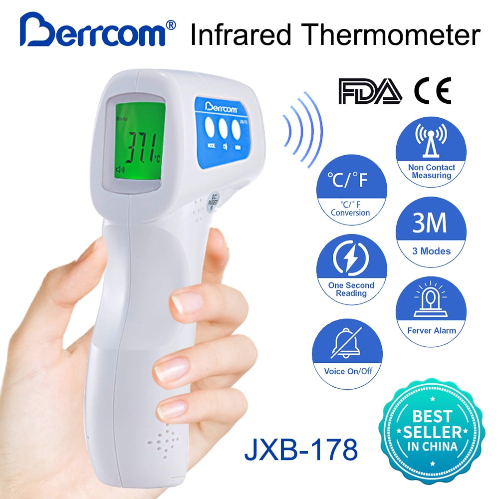 Berrcom JXB-178 Non-contact Infrared Thermometer Gun Body Forehead Themperature