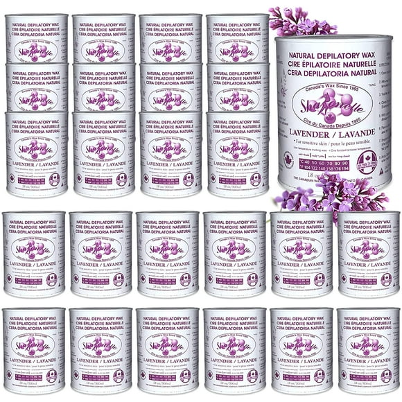 Sharonelle Soft Wax All Purpose Natural Depilatory Canned Wax (24 pcs, Lavender)