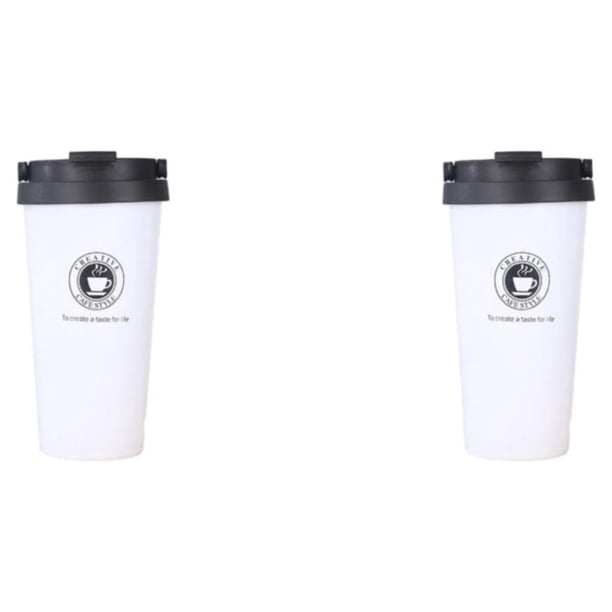 Taza de viaje duradera Wosthever de Acero inoxidable color blanco 500ml