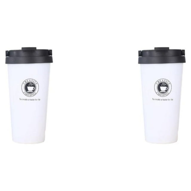 kurtrusly Reusable Thermal Cup Eco-Conscious Choice For Better Tomorrow Convenient white 500ml 2Set