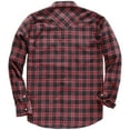 thumbnail image 3 of Dubinik® Mens Flannel Shirts Long Sleeve Pearl Snap Buttons Western Cowboy Vintage Work Casual With Pockets Plaid Shirt, 3 of 7