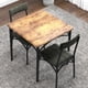thumbnail image 2 of Yeshouse Juego de 2 sillas de comedor de metal para 2 personas, modernas sillas tapizadas de cocina, muebles compactos, ideales para desayunar en apartamentos, color negro, 2 of 7