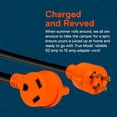 thumbnail image 2 of 30A to 30A RV Power Adapter Cord Plug [NEMA TT-30R Female to L5-30P Male] [Dogbone Style] [EZ Grip] [Max 3750W @125V][ETL Approved] [LED] [10/3 STW Cord & Copper Wire] for Generator Trailer Camper, 2 of 8