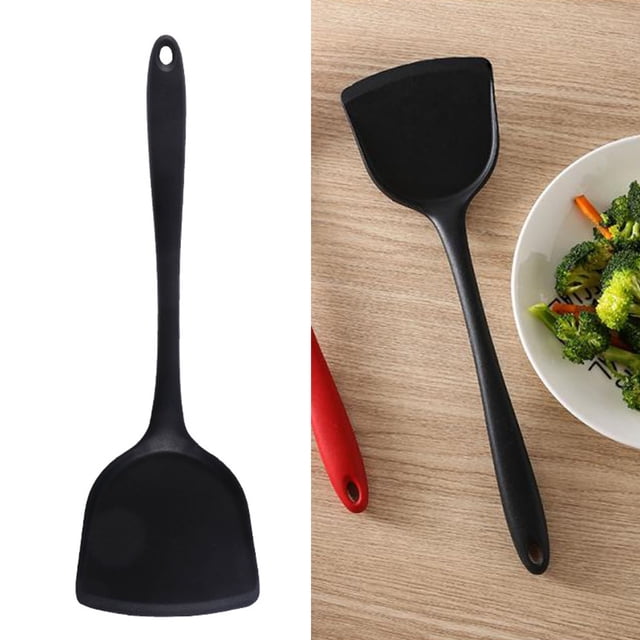 Silicone Spatula, Non Stick Cookware Pot Silicone Spatula Stir Fried Vegetable Shovel Temperature Kitchen Utensils Fried Silicone Spatula