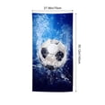thumbnail image 3 of Soccer Ball Beach Towel Soccer Print Bath Towel For Kids Adults Sports Themed Beach Towel For Pool Beach Bathroom, 3 of 6