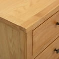 thumbnail image 3 of vidaXL Chest of Drawers 41.3"x13.2"x28.7" Solid Oak Wood, 3 of 15