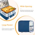 thumbnail image 6 of Luncia Lunch Bag Double Decker Insulated Casserole Carrier for Hot or Cold Food, Lasagna Holder Blue, 6 of 8