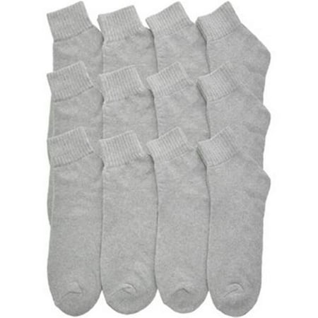Swan 2316414 Cotton Blend Ankle Socks - Large & Extra Large, Gray - Case of 240