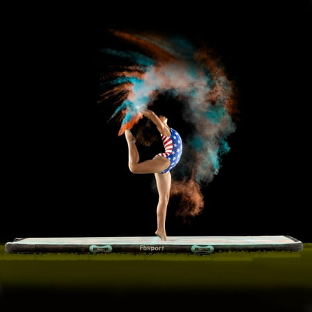Blue 8m/26ft Inflatable Air Track Tumbling Gymnastic Mat Floor Home Training Exercise Airtrack mat W/ Pump Fbsport