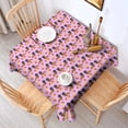 thumbnail image 2 of Pink Dachshund Chips Square Tablecloth,Waterproof Square Table Cover,Wipeable Spillproof Washable Table Cover for Home Kitchen Party Decor 42"X42"(107x107cm), 2 of 6