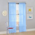 thumbnail image 3 of Modern Sheer Rod Pocket Window Curtains 2 Panels Set for Living Room Bedroom, 54W x 84L Inches, 3 of 3