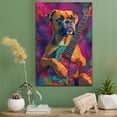 thumbnail image 2 of Boxer Dog Guitar Art Stretched Canvas Size 8x12 – Boxer Dog Playing Guitar Wall Art, Dog Lover Canvas, Music Theme Decor for Living Room, 2 of 5