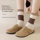 thumbnail image 3 of Calcetines largos marrones estilo Preppy Otoño Invierno calcetines de media pantorrilla para mujer calcetines versátiles simples apilados sistema de Color Maillard, 3 of 5