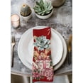 thumbnail image 2 of Red Gingerbread Christmas Cloth Napkins Set of 4 Reusable Dinner Napkins, Xmas Tree Gift House Star Cocktail Napkin Washable Table Napkins for Wedding/Holiday Party/Baby Shower 20"x20", 2 of 7