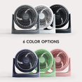 thumbnail image 2 of IRIS Woozoo Quiet Personal Air Circulating Fan, 30 cm (12 in), Green, 2 of 6