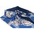 thumbnail image 6 of Men Sports Shirt by DE-NIKO Long Sleeves Fashion Print Soft Modal DSA125 Navy, 6 of 9