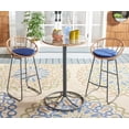 thumbnail image 2 of Safavieh  Outdoor Living Lersa Rattan 3-Piece Patio Lounger Set Natural/Navy, 2 of 8