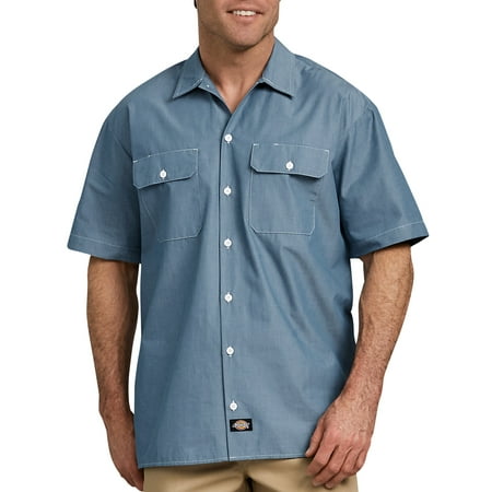 Men's Relaxed Fit Short Sleeve Chambray Shirt