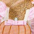 thumbnail image 5 of DHFJKG Baby Girls Bodysuits Halloween Pumpkin Plaid Printed Loose Fit Stretchy Casual Onesie Toddler Onesies Girls Button 6-12 Months, 5 of 9