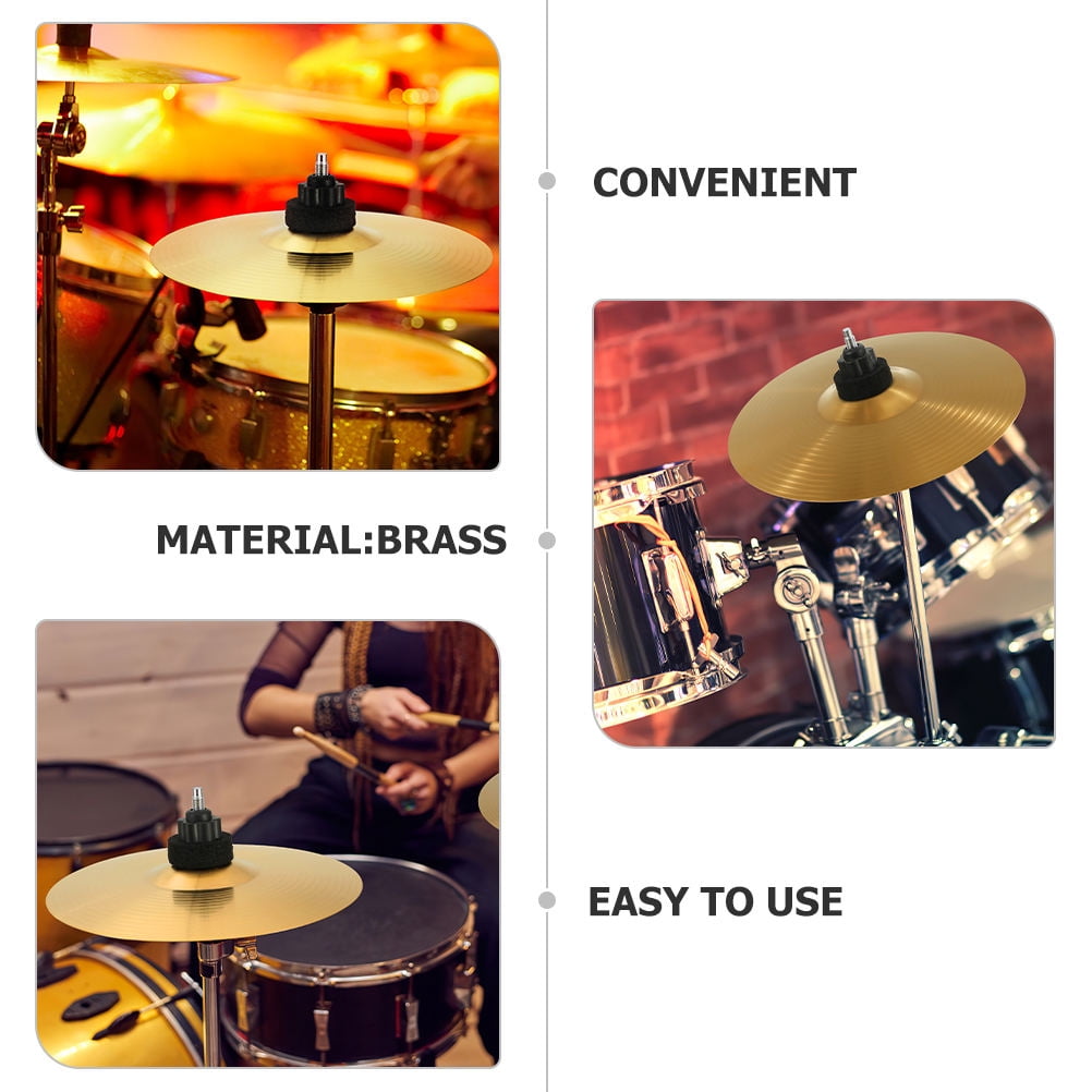 LEORX Golden Brass Drum Cymbals for Jazz Drum Set Practice Lightweight Portable 2pcs 10.5 inches