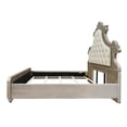 thumbnail image 4 of ACME Lucienne Velvet Upholstered Eastern King Bed with LED in Beige, 4 of 12
