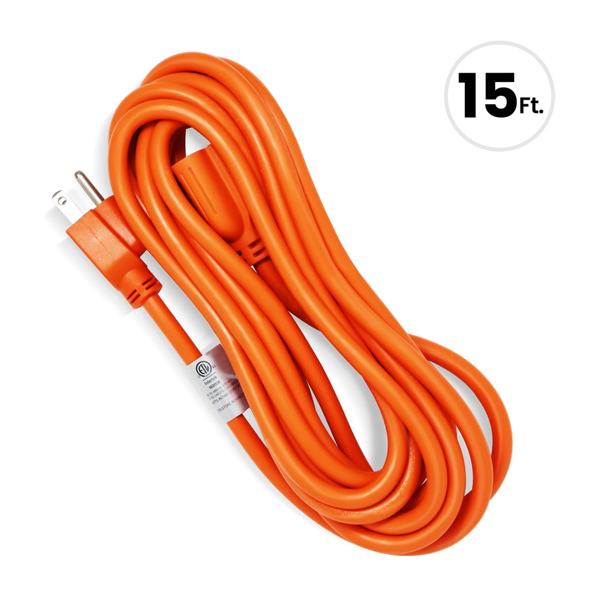 Grip Tight Tools® 15 FT Outdoor Extension Cord, 16-3 SJT, Orange