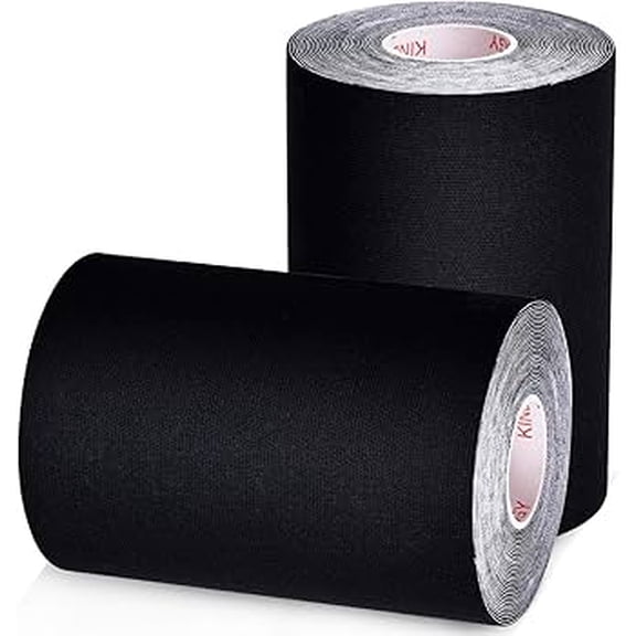 2x Kinesiology Tape 3" x 5M Elastic Kinesio Tape Elastic tape Muscle Pain Sport Black Blue Beige